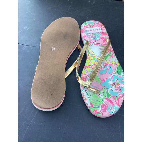 Lilly Pulitzer for Target Women’s Flip Flops Size 9 Nosey Posey - Picture 2 of 3